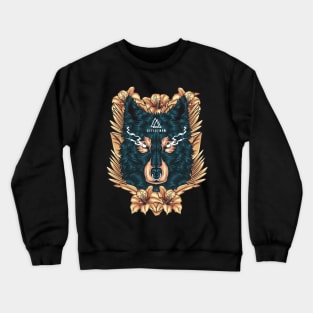 elegant wolf design Crewneck Sweatshirt